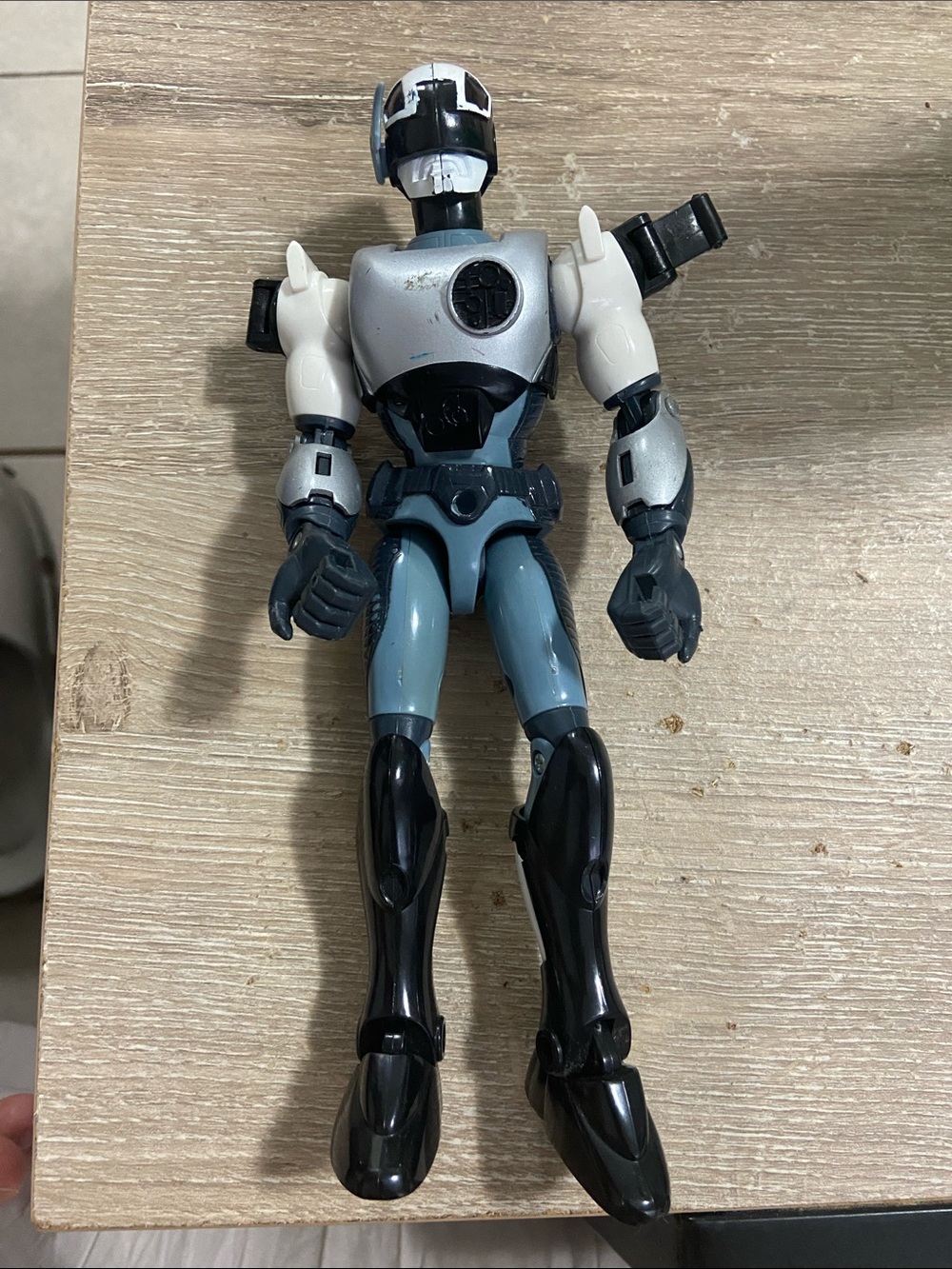Toho Takara Zap Power Force Gray Police Destron 8” Vintage Action Figure 1988